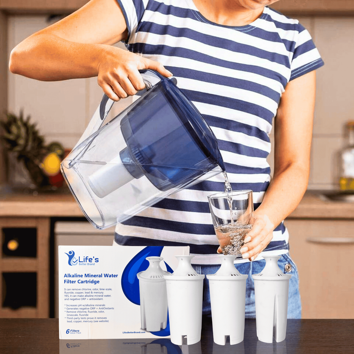 Drink Healthy Water help of Brita filter in Alkaline Pitcher