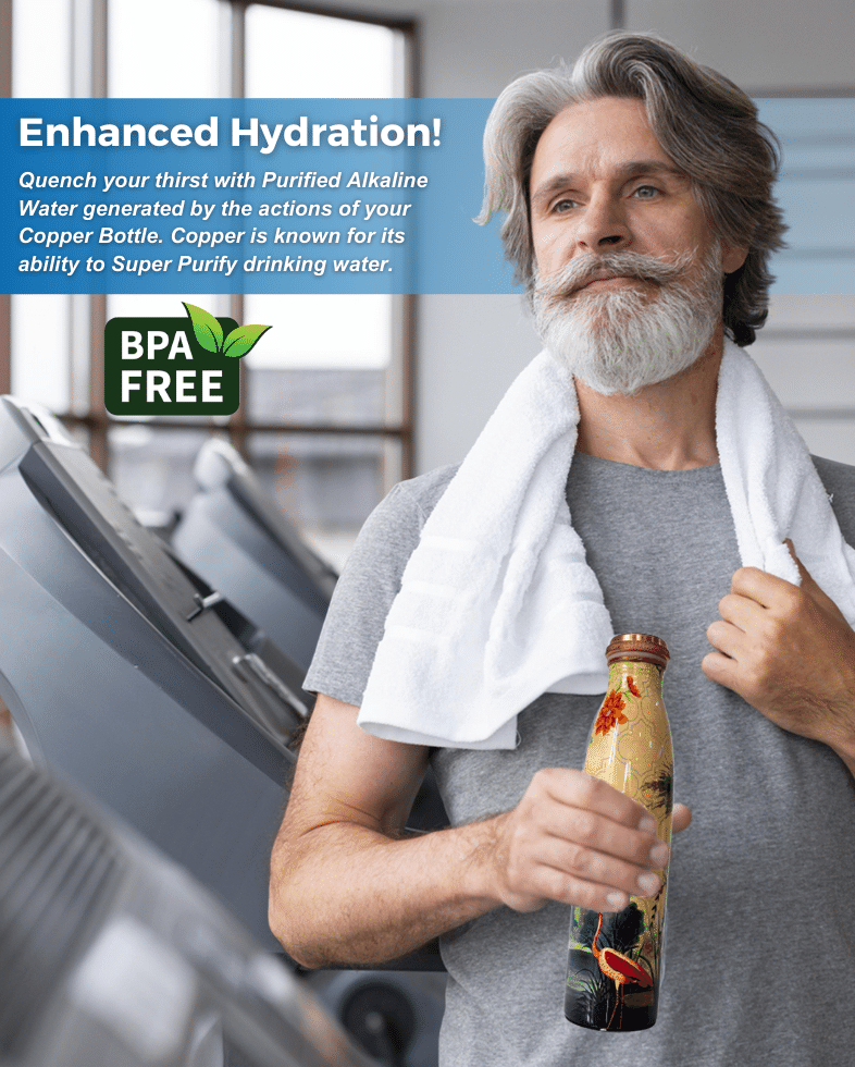 Enhance Hydration to drink alkaline water through Copper Water Bottle