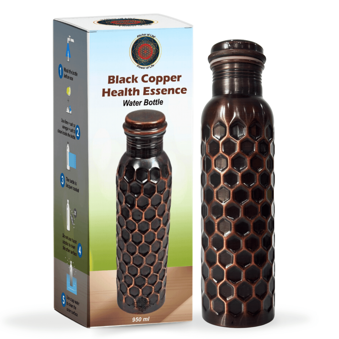 Copper Bottle Black Packaging