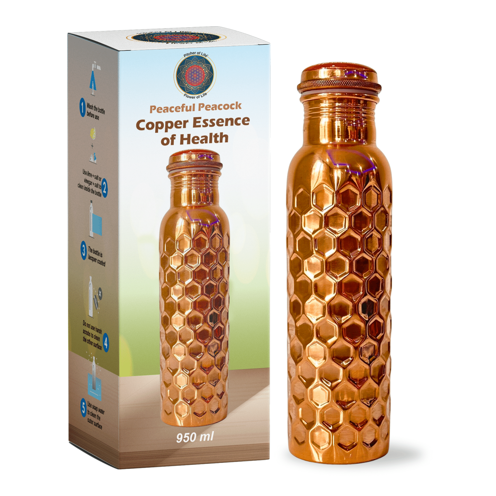 Pounded Drop Copper Bottle Packaging