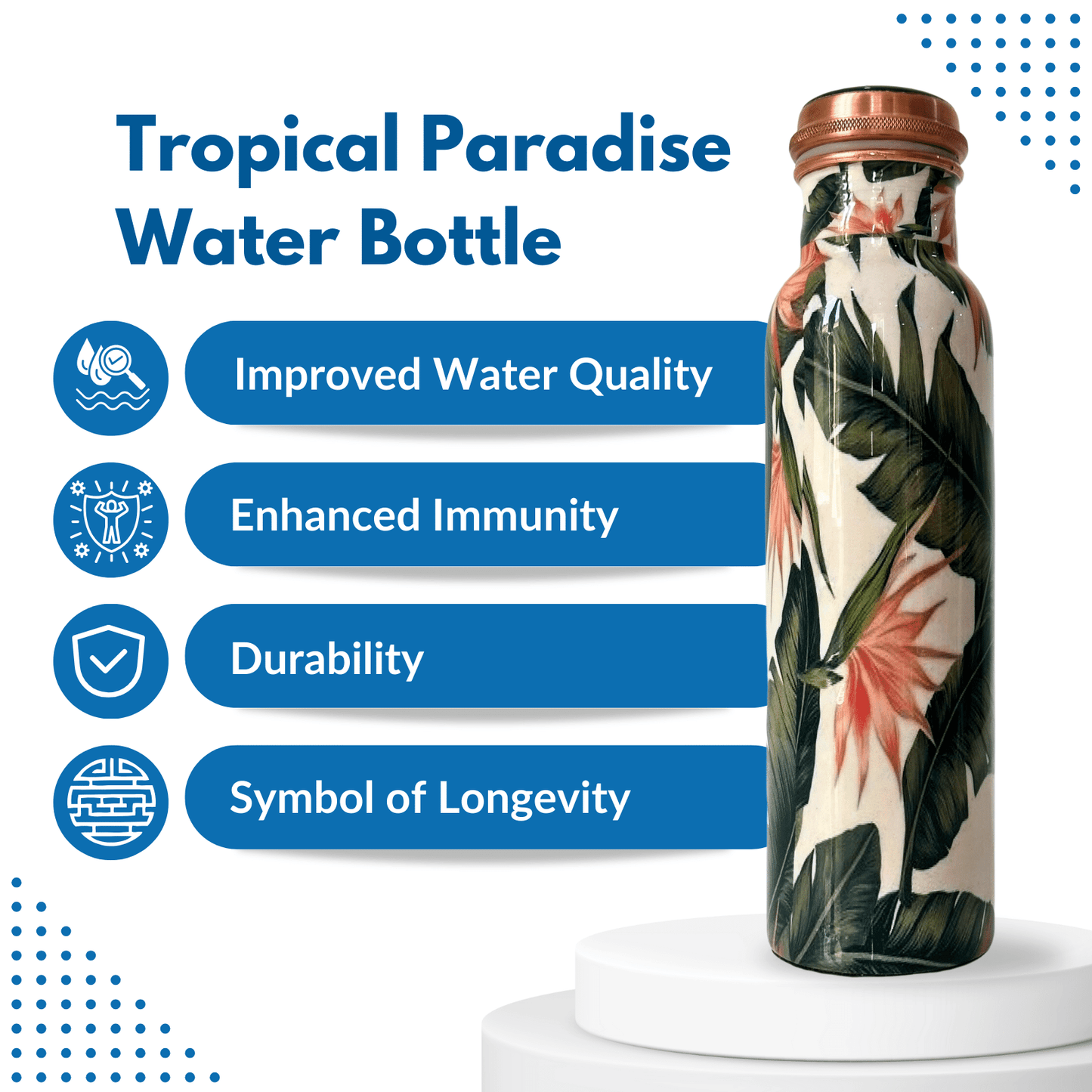 Unique Point of Tropical Paradise Water Bottle